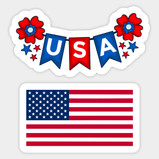 USA Flag  Sticker pack - 4th Of July Sticker